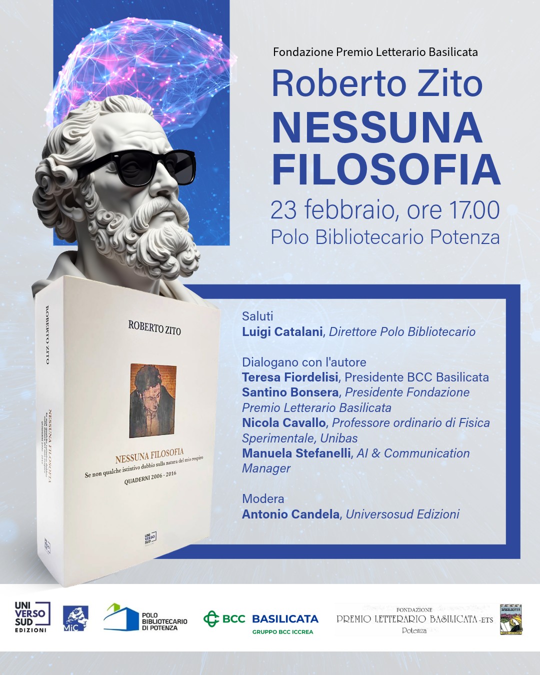 NESSUNA FILOSOFIA DI ROBERTO ZITO: PRESENTAZIONE  AL POLO BIBLIOTECARIO DI POTENZA